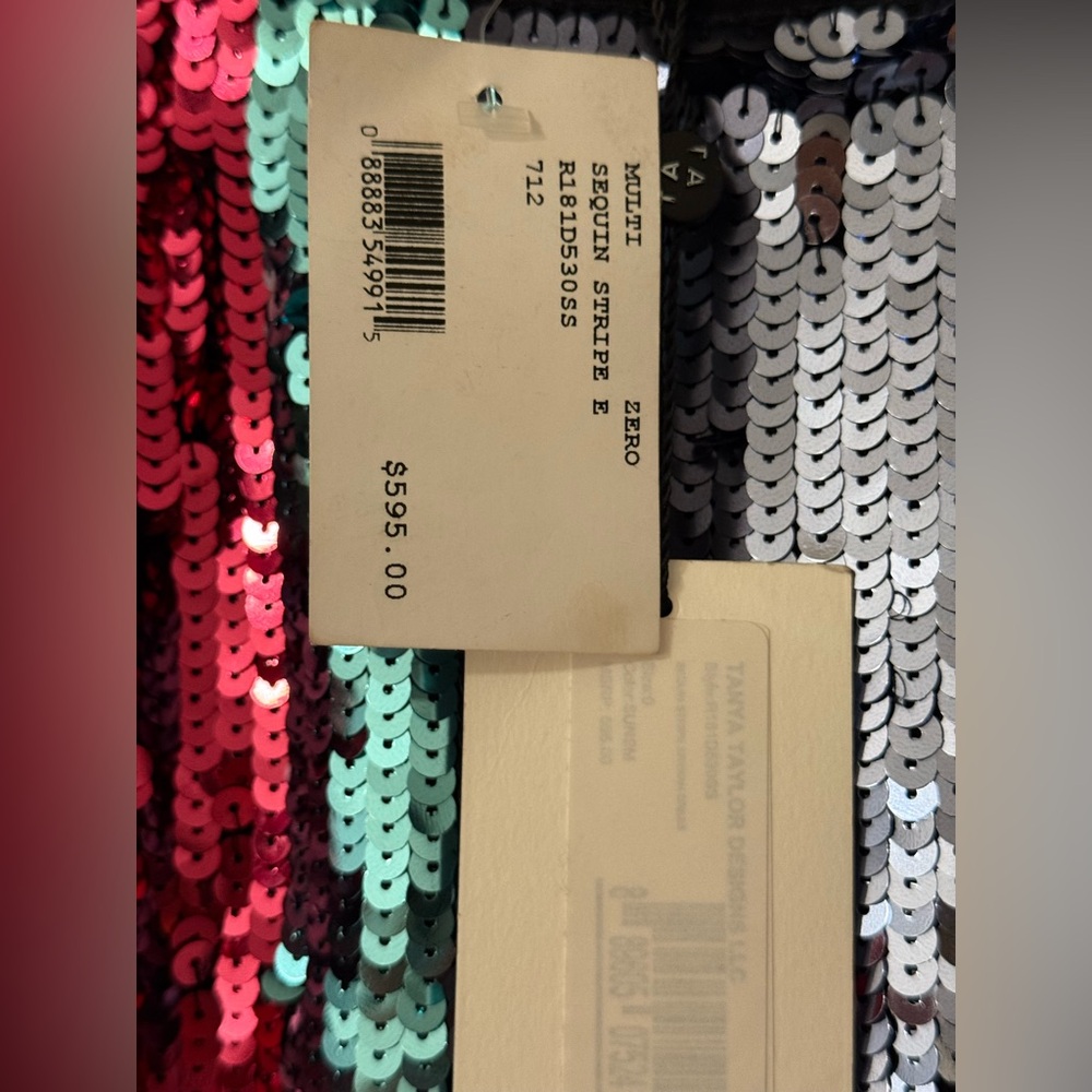 Tanya Taylor Sequin Stripe Erykah Mini Slip Dress - Picture 5 of 9